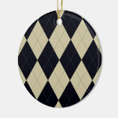 Ornament van Cream en Black Argyle (Links)