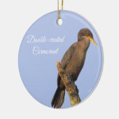 Ornament van de aalscholver met dubbele kuif (Links)