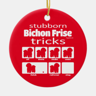 Ornament van de Bichon Frise Tricks