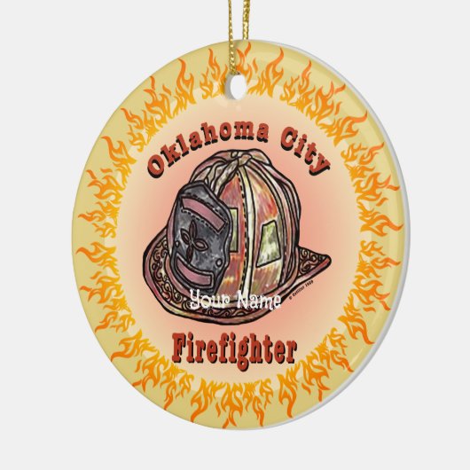 Ornament van de brandweer van Oklahoma City (Links)