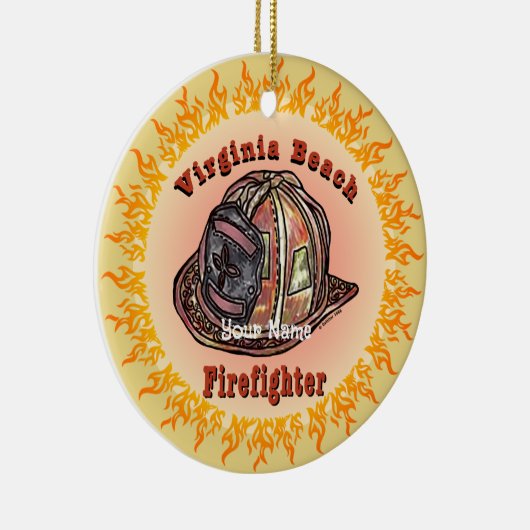 Ornament van de brandweerman van Virginia Beach (Rechts)