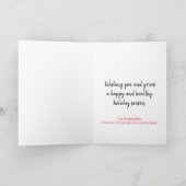 Ornament van de buffelstaartboom met witte kerstbo feestdagen kaart (Binnen)