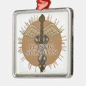 Ornament van de Caduceus Square plastic chirurg (Links)