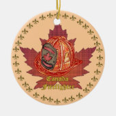 Ornament van de Canadese Maple Leaf-brandweerman (Voorkant)