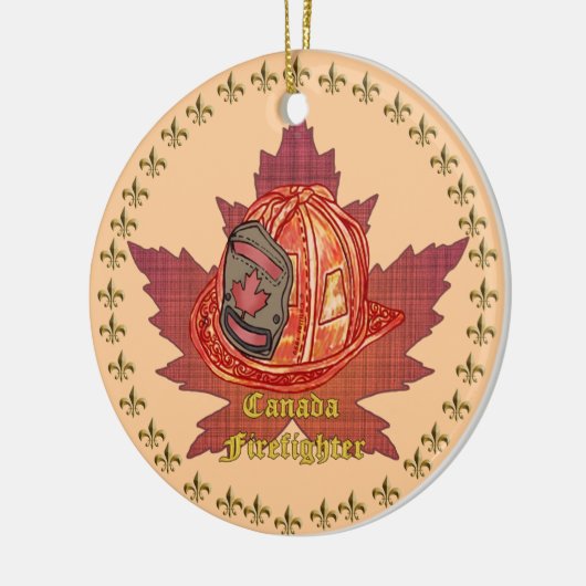 Ornament van de Canadese Maple Leaf-brandweerman (Links)