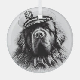 Ornament van de Captain Newfoundland Dog Circle