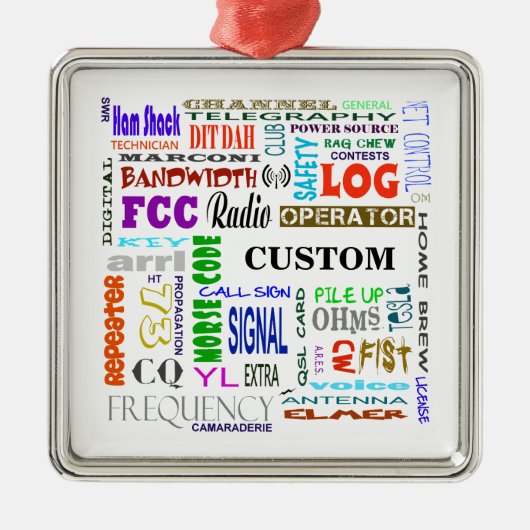 Ornament van de Collage van Word van de ham past (Voorkant)