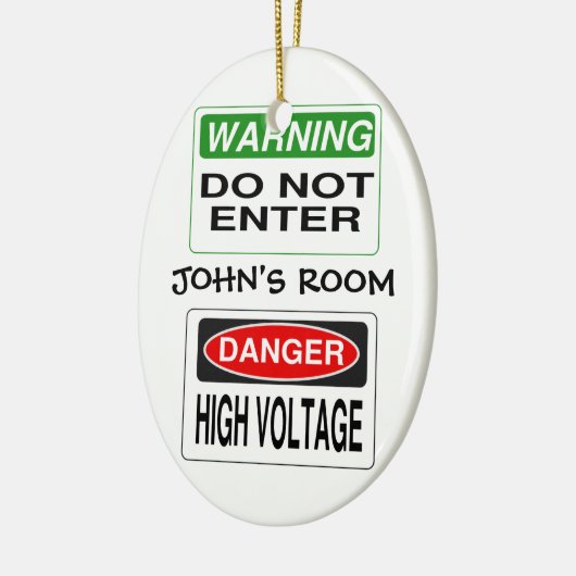 Ornament van de deur van de waarschuwing - pas aan (Links)