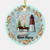 Ornament van de douanenaam Rhode Island Shell Ligh (Voorkant)