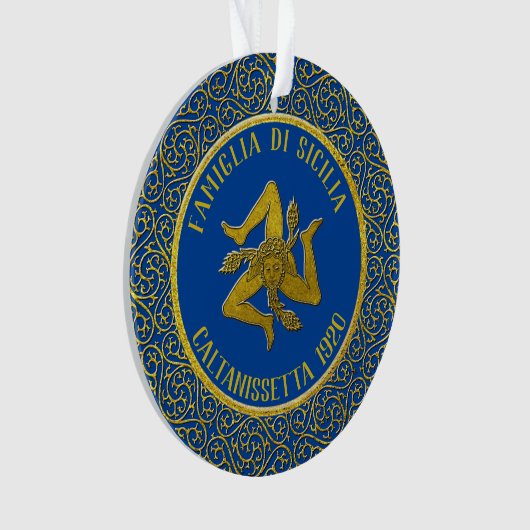 Ornament van de familie Heratige Sicilian Trinacri (voorkant)