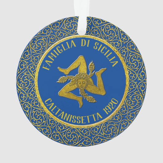 Ornament van de familie Heratige Sicilian Trinacri (achterkant)