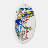 Ornament van de flitsende kerstboom met wilde dier (Rechts)