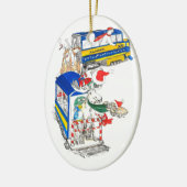 Ornament van de flitsende kerstboom met wilde dier (Links)