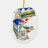 Ornament van de flitsende kerstboom met wilde dier (Voorkant)