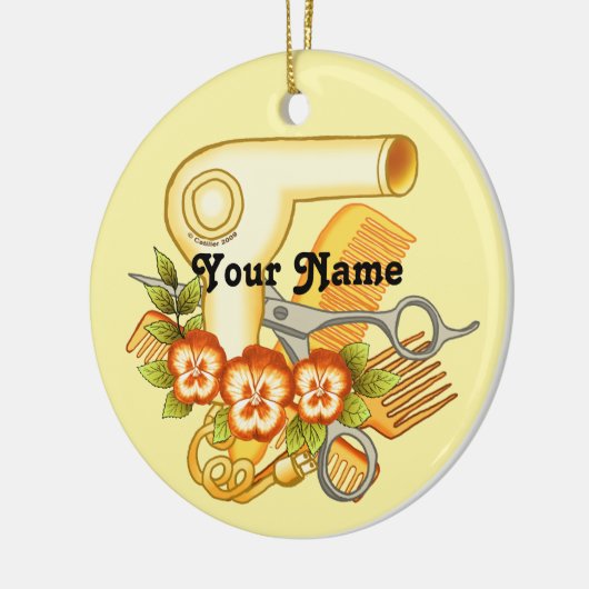 Ornament van de Gele Pansy Beauticien (Links)