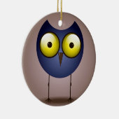 Ornament van de grote eyed Blue Owl (Rechts)