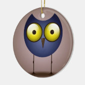 Ornament van de grote eyed Blue Owl (Links)
