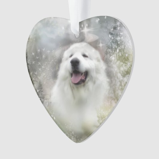 Ornament van de Grote Pyreneeën - Winterontwerp (voorkant)