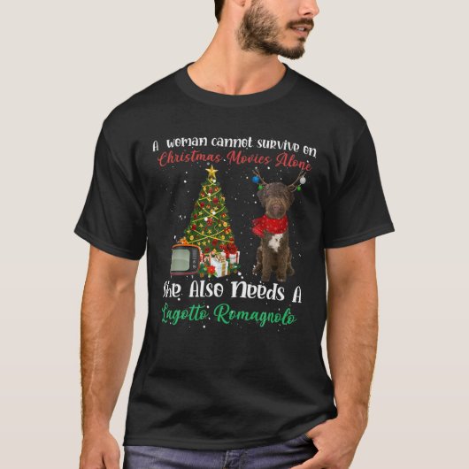 Ornament van de kerstboom Lagotto Romagnolo Reinde T-shirt (Voorkant)