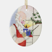 Ornament van de Kerstman en de trein (Rechts)