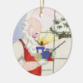 Ornament van de Kerstman en de trein (Links)