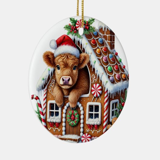 Ornament van de Koe van Christmas Highland (Rechts)