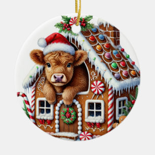 Ornament van de Koe van Christmas Highland