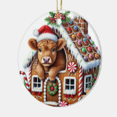 Ornament van de Koe van Christmas Highland (Links)