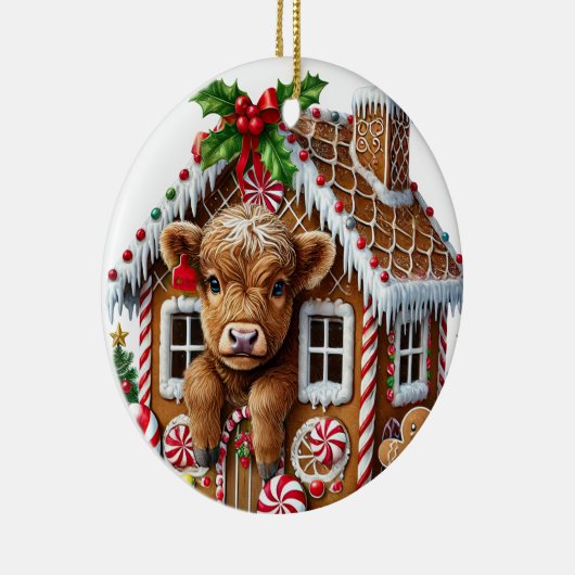 Ornament van de Koe van Christmas Highland (Rechts)