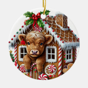 Ornament van de Koe van Christmas Highland
