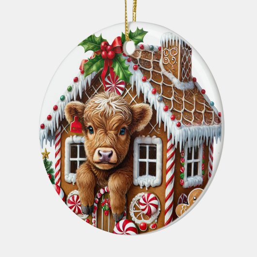 Ornament van de Koe van Christmas Highland (Links)