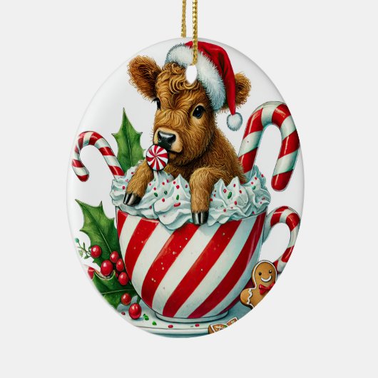 Ornament van de Koe van Christmas Highland (Rechts)