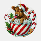 Ornament van de Koe van Christmas Highland (Voorkant)