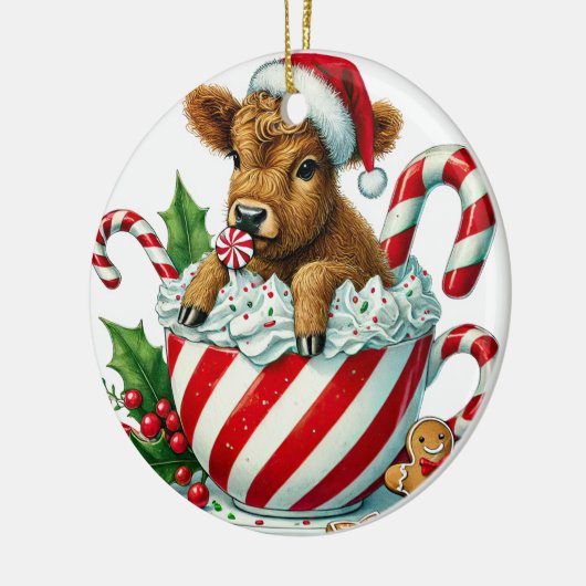 Ornament van de Koe van Christmas Highland (Links)