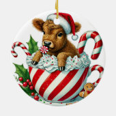 Ornament van de Koe van Christmas Highland (Achterkant)