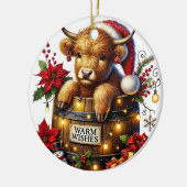 Ornament van de Koe van Christmas Highland (Links)