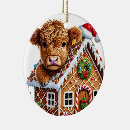 Ornament van de koe van Christmas Highland (Rechts)