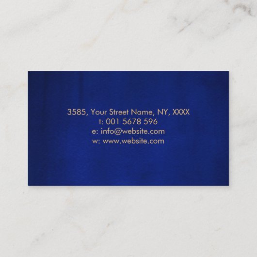 Ornament van de levensduur visitekaartje (Achterkant)