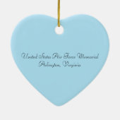 Ornament van de luchtmacht Memorial Heart (Achterkant)