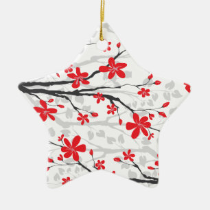 Ornament van de Magnolia-tak en bloemen