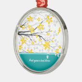 Ornament van de Magnolia-tak en bloemen (Links)