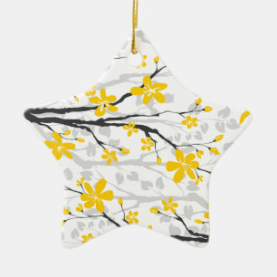 Ornament van de Magnolia-tak en bloemen