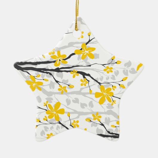 Ornament van de Magnolia-tak en bloemen (Voorkant)