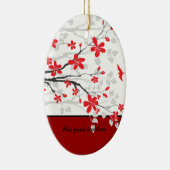 Ornament van de Magnolia-tak en bloemen (Rechts)