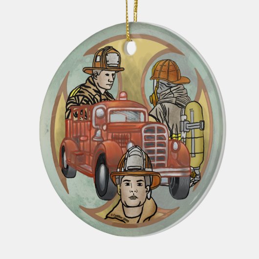 Ornament van de Maltese Cross Firefighter Brothers (Links)