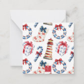 Ornament van de nautische zeesterren aan de kust notitiekaartje (Achterkant)