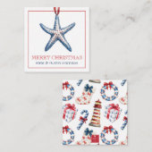 Ornament van de nautische zeesterren aan de kust notitiekaartje (Voorkant / Achterkant)