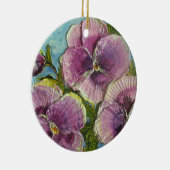 Ornament van de Paarse Pansies van Parijs (Rechts)