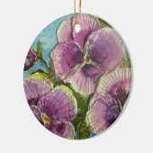 Ornament van de Paarse Pansies van Parijs (Links)