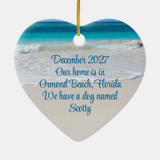 Ornament van de Pas getrouwd van de Tropische Wate (Achterkant)